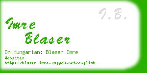 imre blaser business card